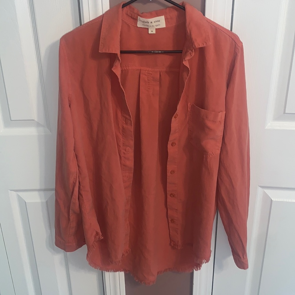 Rust colored button up